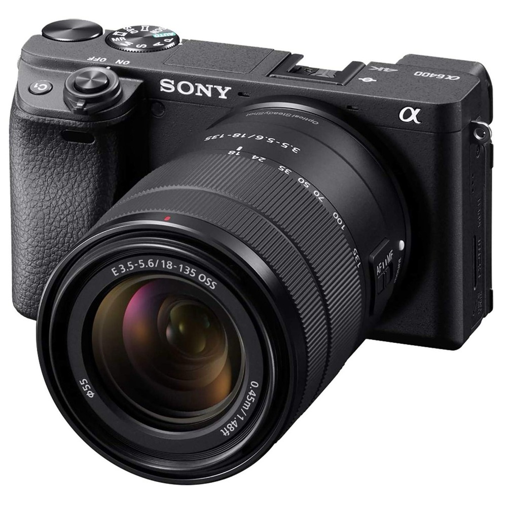 Sony Black Mirrorless Camera A6400 with 18-135 lens